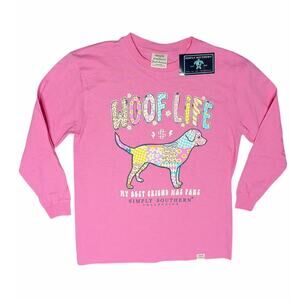 Simply Southern Pink "My best friend has paws" Graphic Tee NEW